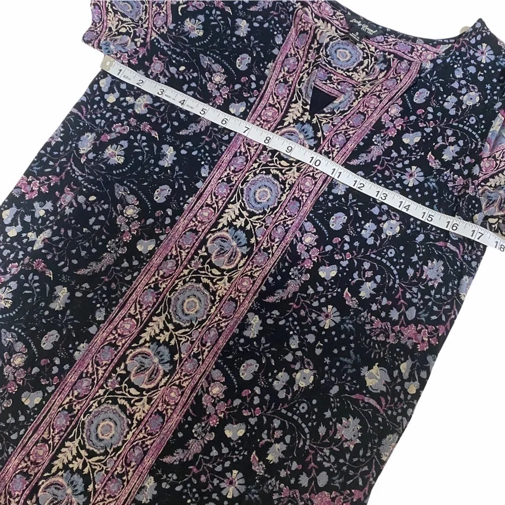 Lucky brand patterned floral shift dress size small boho - Picture 9 of 10